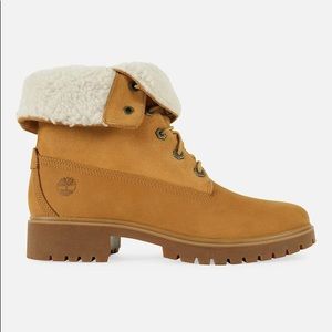 Women Timberland JAYNE FOLD-DOWN FLEECE BOOTS 10